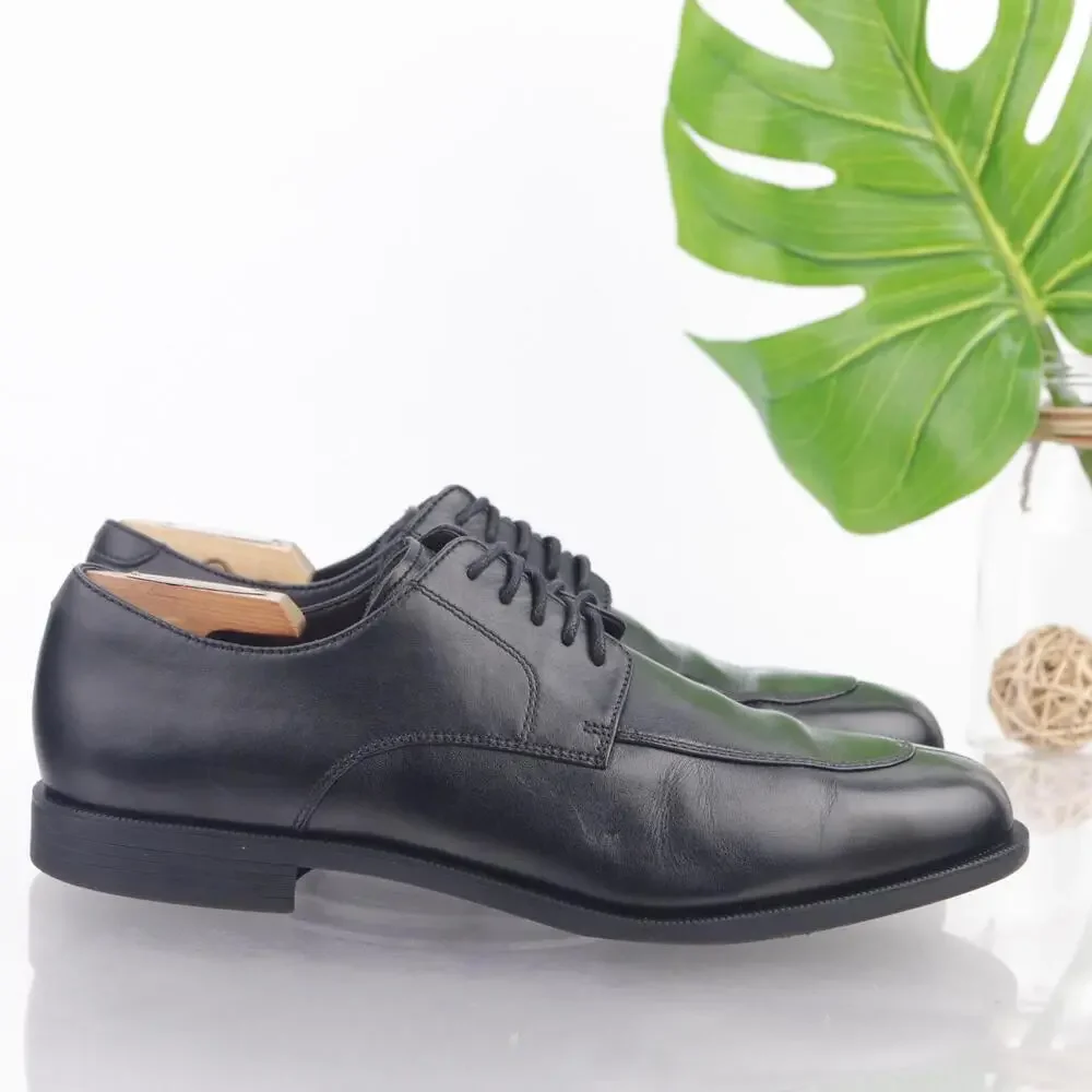 Cole Haan Mens Oxfords Size 10 M Black Leather Split Apron Toe Derby Dress Shoes